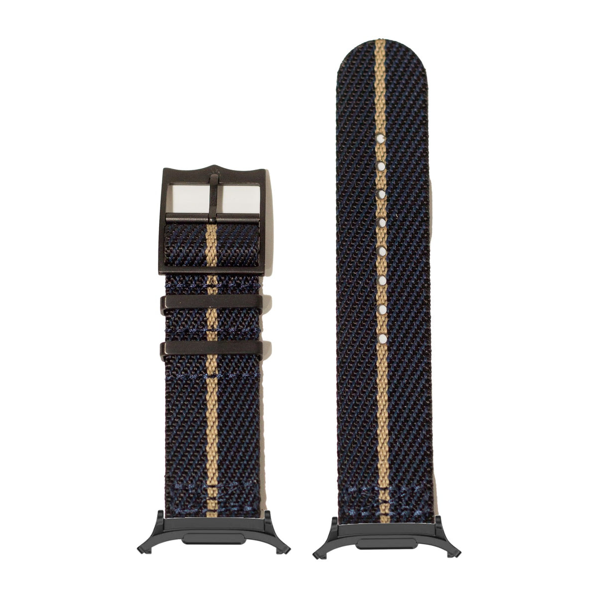 Cross Militex - Stealth Night Blue/Wheat [Black Hardware] for the Galaxy Watch 8, 9 and Ultra with adapter fitted