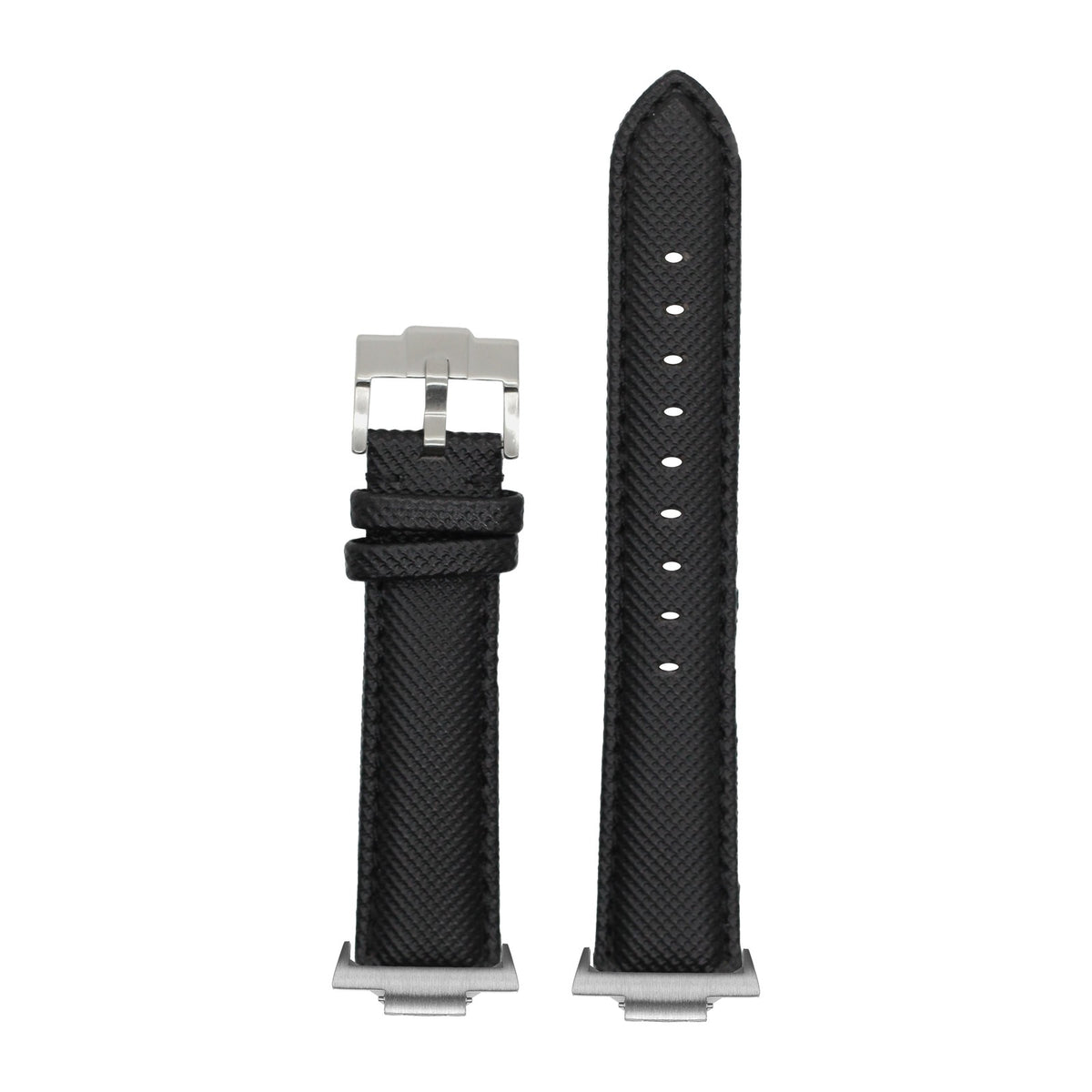Sailcloth - Black Silver with Strap Adapter for Tissot PRX 40