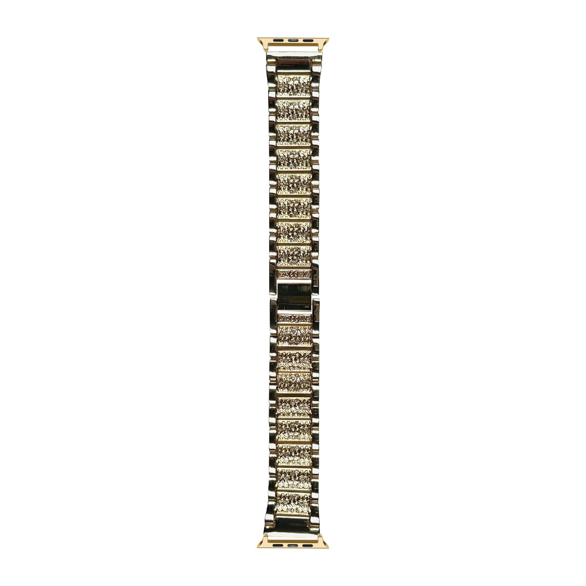 Zirconia Shimmer Bracelet Gold Gold with Connecters - Spring Bar Type for Apple Watch