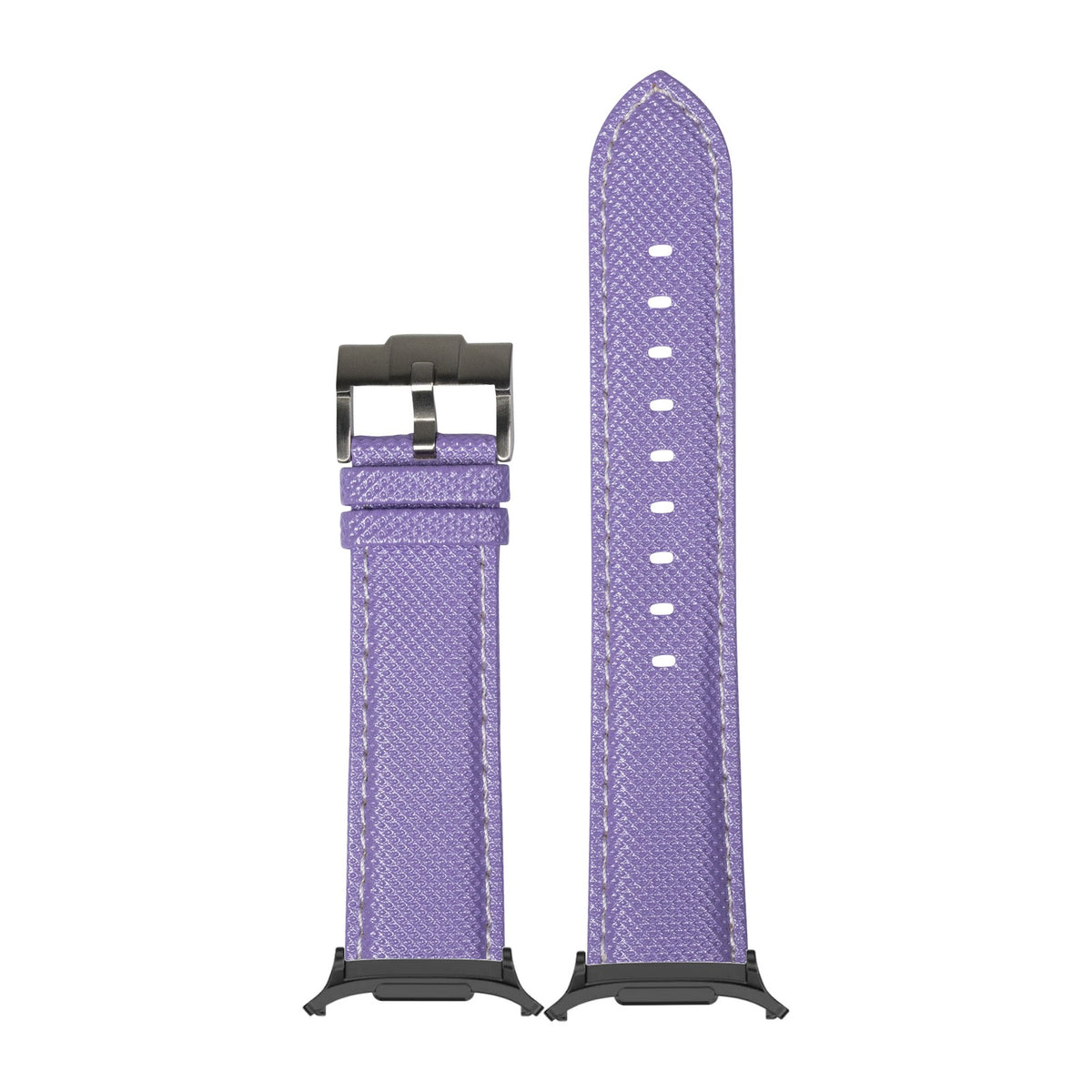 Sailcloth - Lavender with White Stitching for the Galaxy Watch 8, 9 and Ultra with adapter fitted