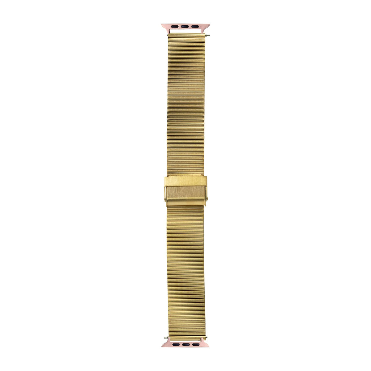 Flat-Link Micro-Adjustable Bracelet Gold Rose Gold with Connecters - Spring Bar Type for Apple Watch
