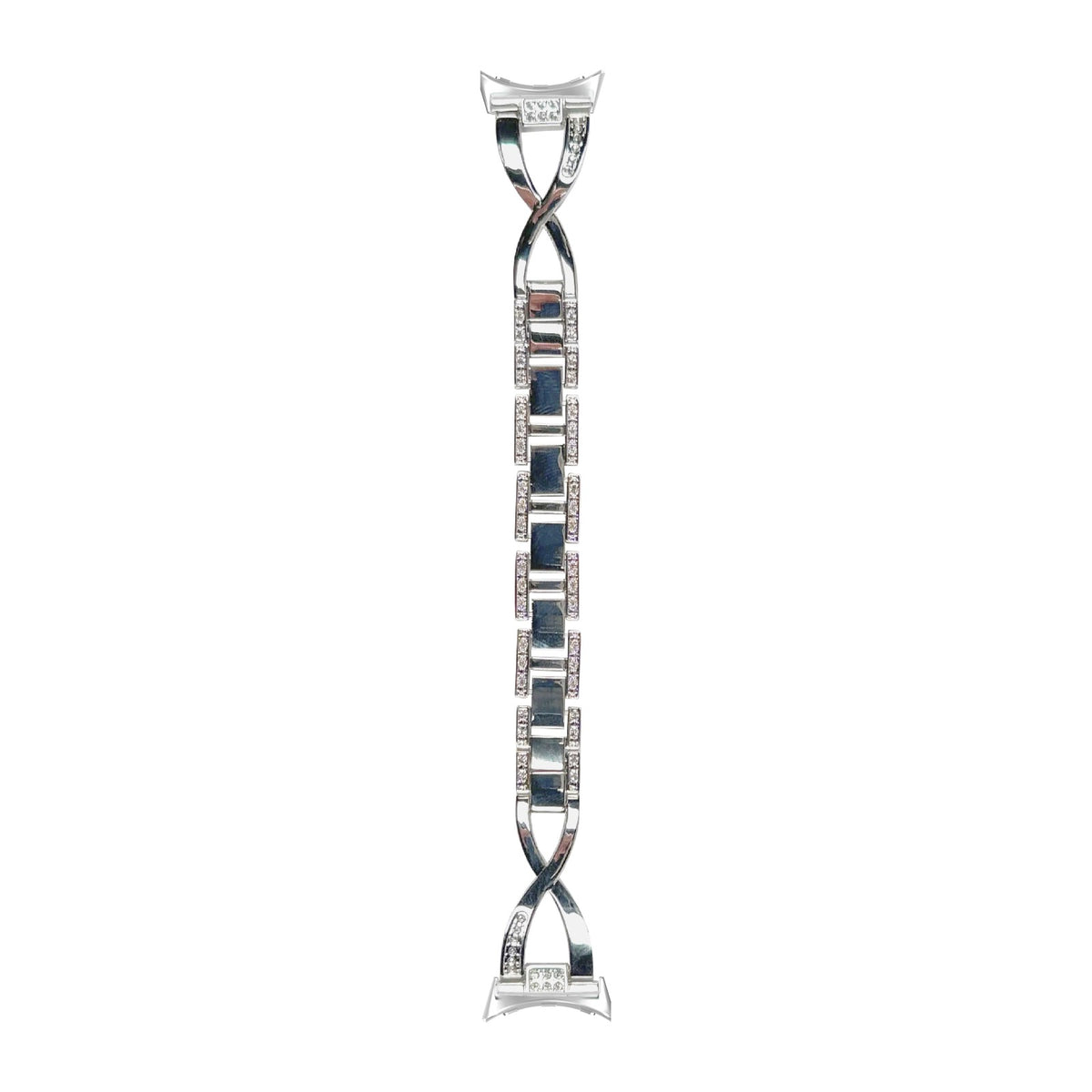 Helix Bracelet Silver Silver with Google Pixel Spring Bar Adapters - Wear Any 20mm Strap! for Pixel Watch 3-5 45mm