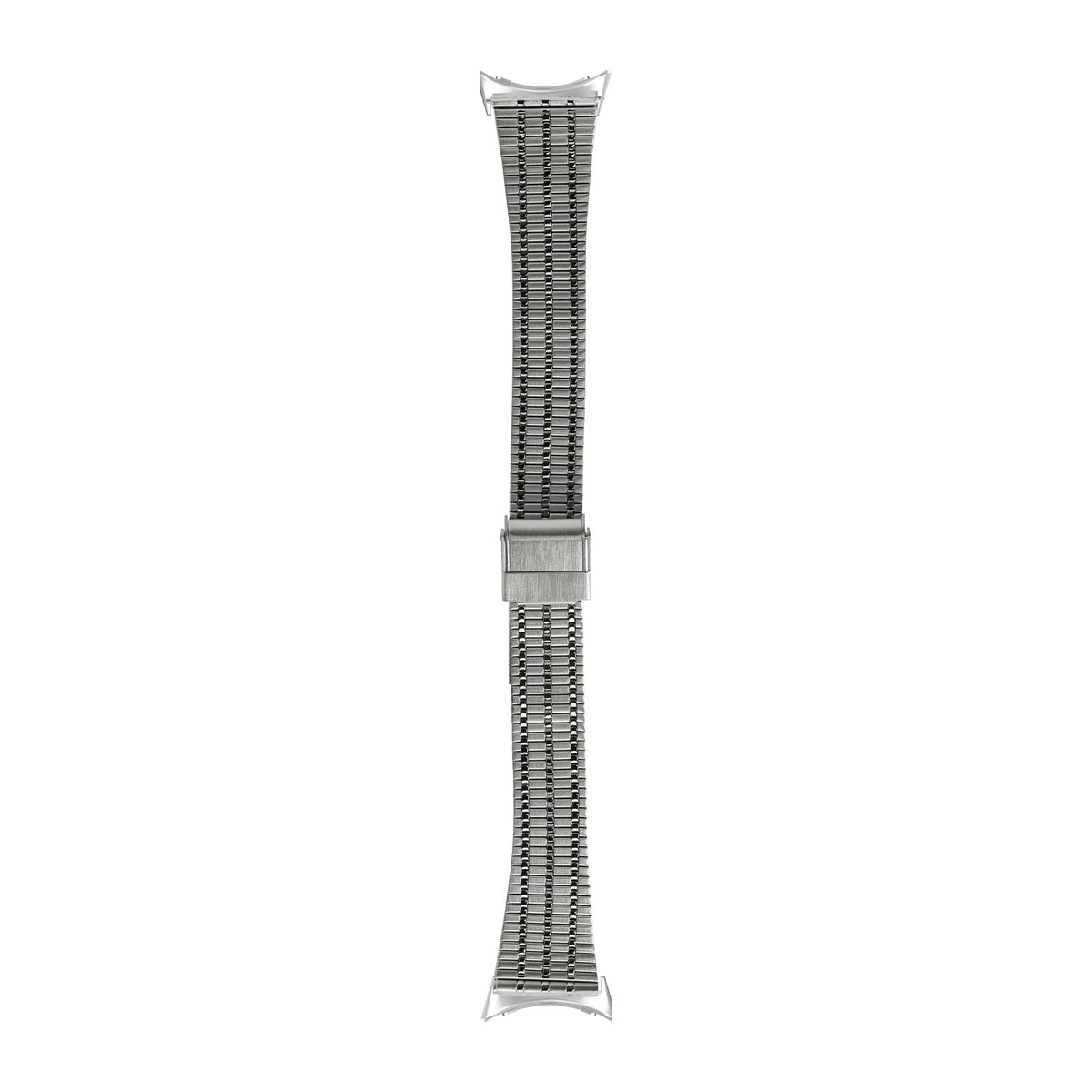 Vintage Tapered Bracelet Silver Silver with Google Pixel Spring Bar Adapters - Wear Any 20mm Strap! for Pixel Watch 3-5 45mm
