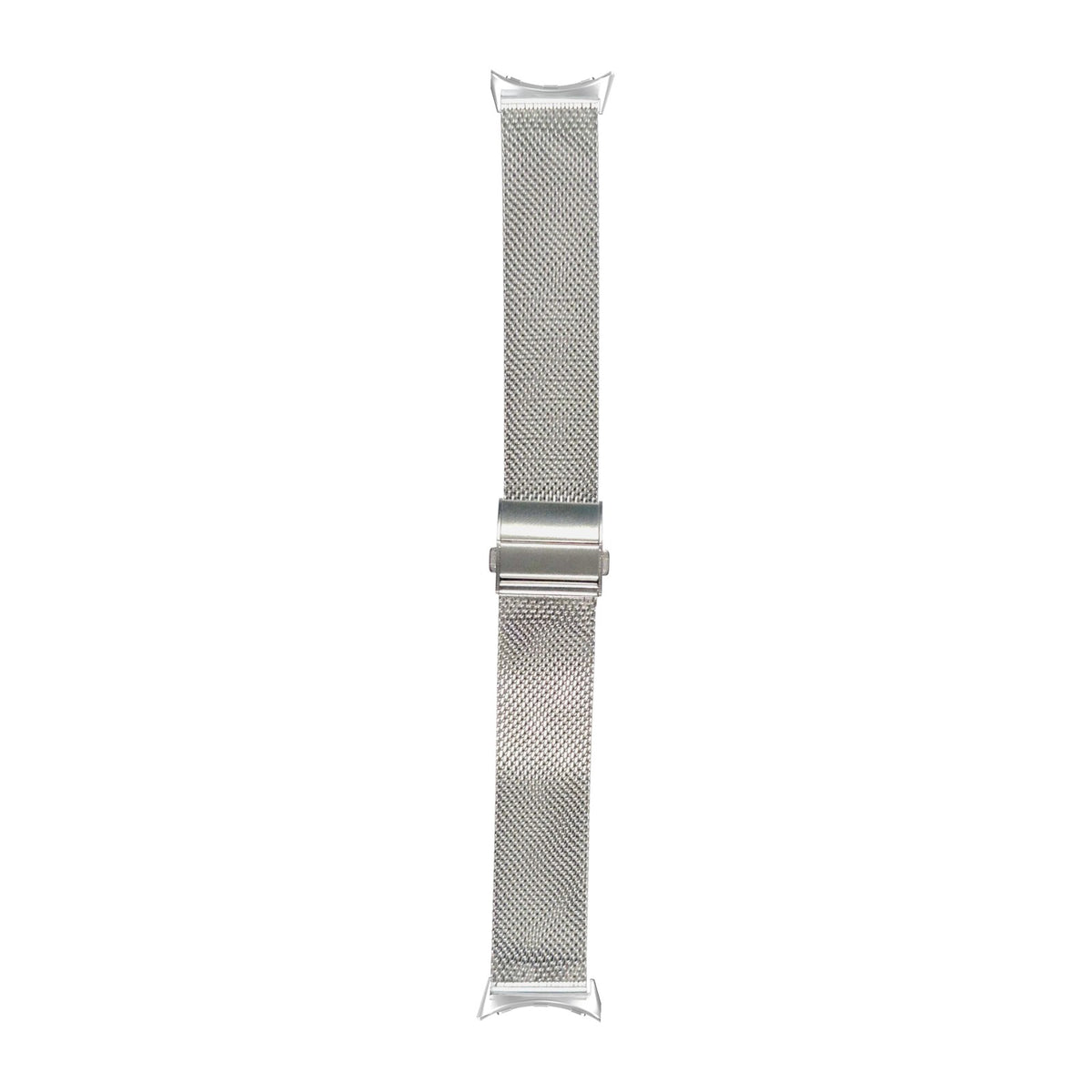 Milanese Silver Silver with Clasp with Google Pixel Spring Bar Adapters - Wear Any 20mm Strap! for Pixel Watch 1-5 41mm