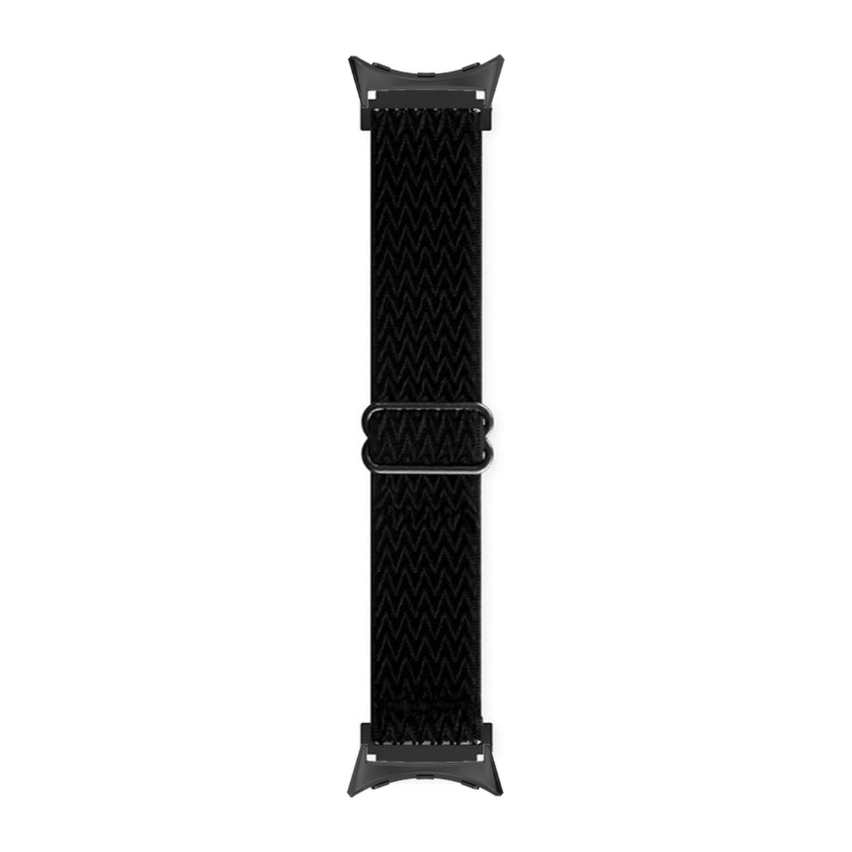 Weaved Loop Black Black with Google Pixel Spring Bar Adapters - Wear Any 20mm Strap! for Pixel Watch 3-5 45mm