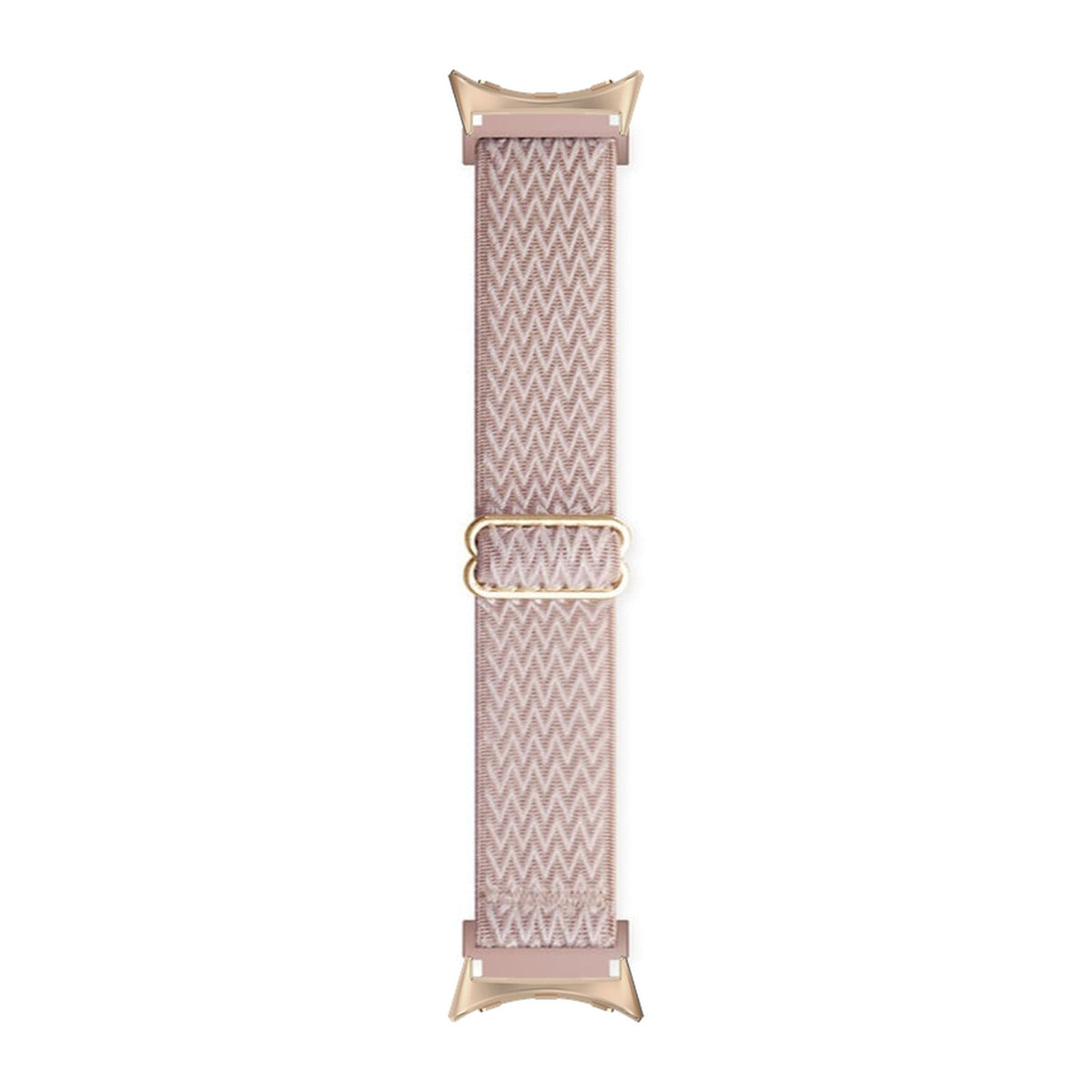 Weaved Loop Rose Pink Rose Gold with Google Pixel Spring Bar Adapters - Wear Any 20mm Strap! for Pixel Watch 1-5 41mm
