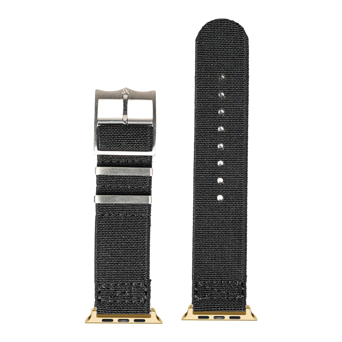 [Apple Watch] ElastoFlex - Black with Gold Apple Watch connecters
