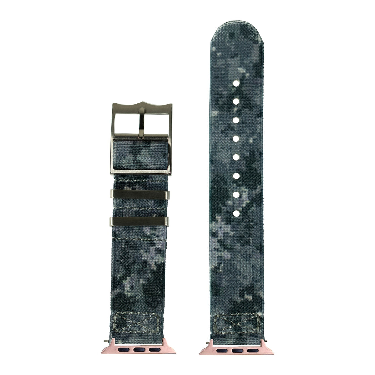 [Apple Watch] ElastoFlex - Digital Camo with Rose Gold Apple Watch connecters