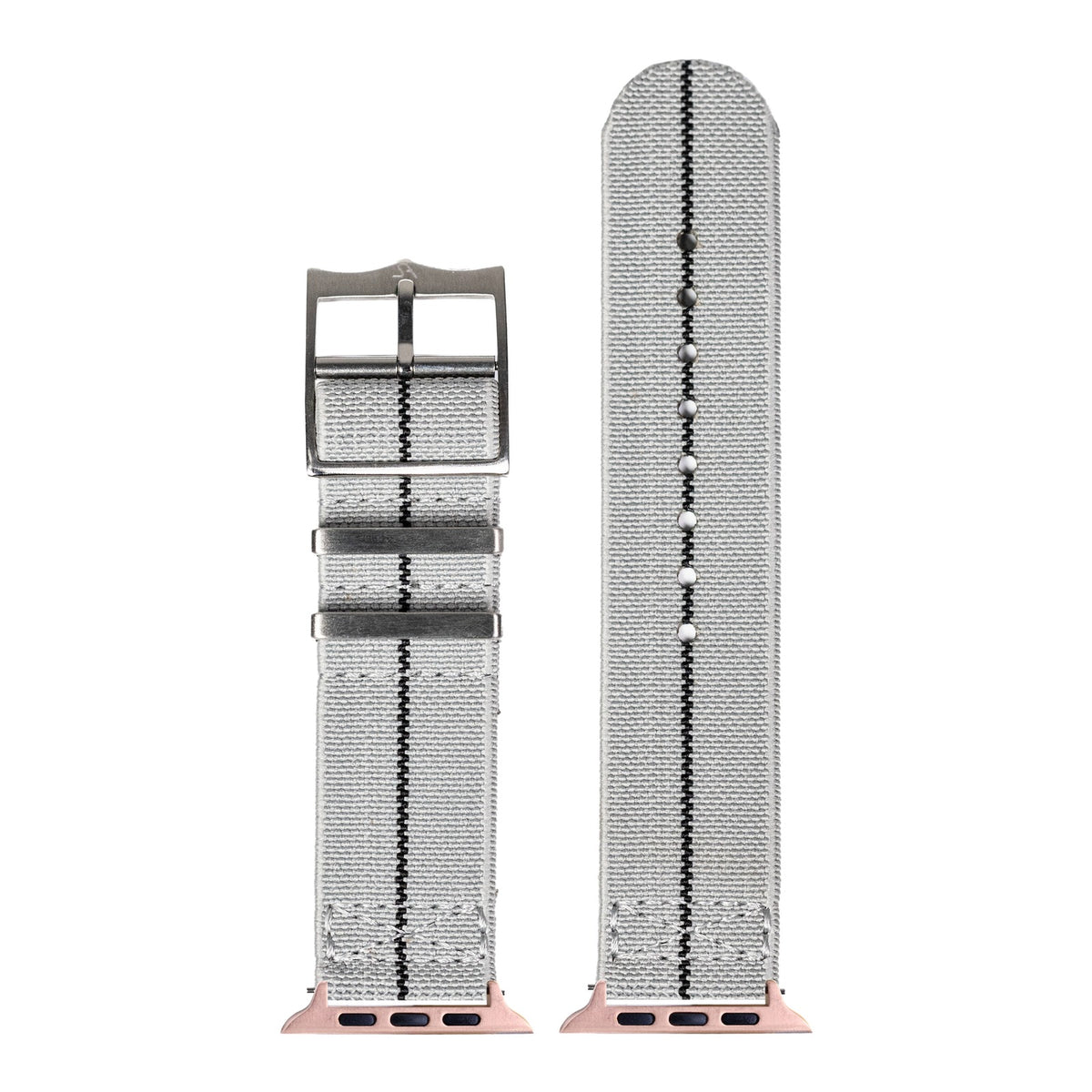 [Apple Watch] ElastoFlex - Grey/Black with Rose Gold Apple Watch connecters
