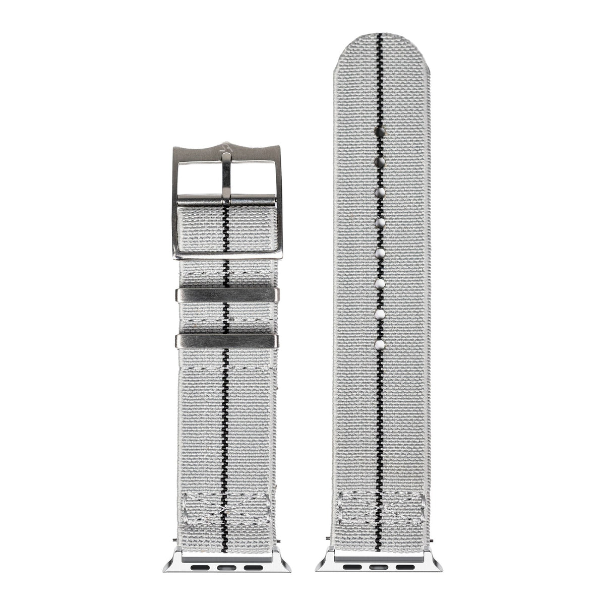 [Apple Watch] ElastoFlex - Grey/Black with Silver Apple Watch connecters