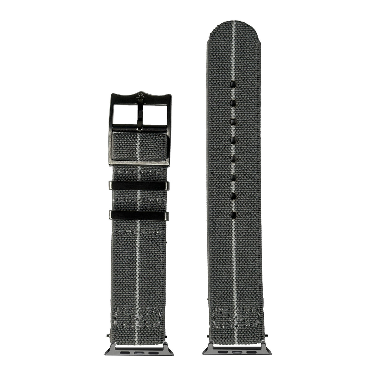 [Apple Watch] ElastoFlex - Grey/White with Black Apple Watch connecters