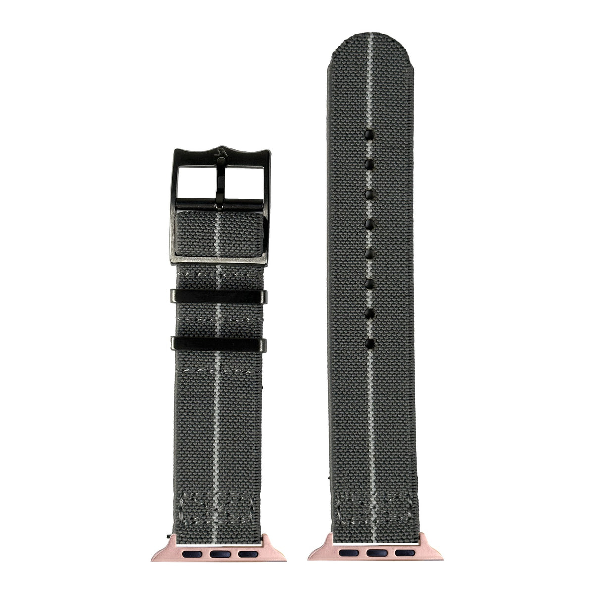 [Apple Watch] ElastoFlex - Grey/White with Rose Gold Apple Watch connecters