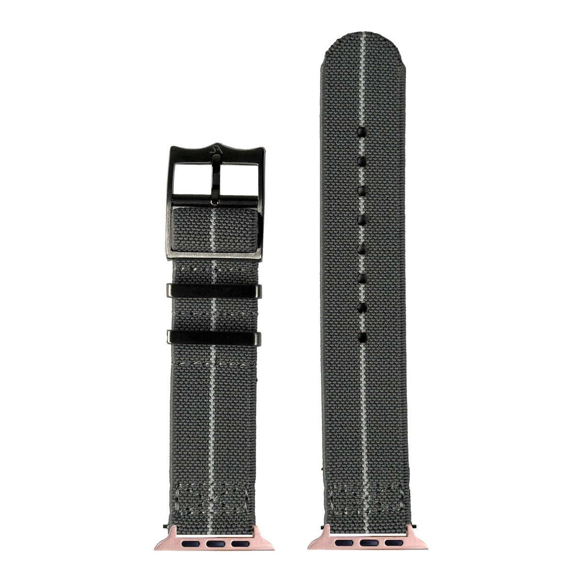 [Apple Watch] ElastoFlex - Grey/White with Rose Gold Apple Watch connecters