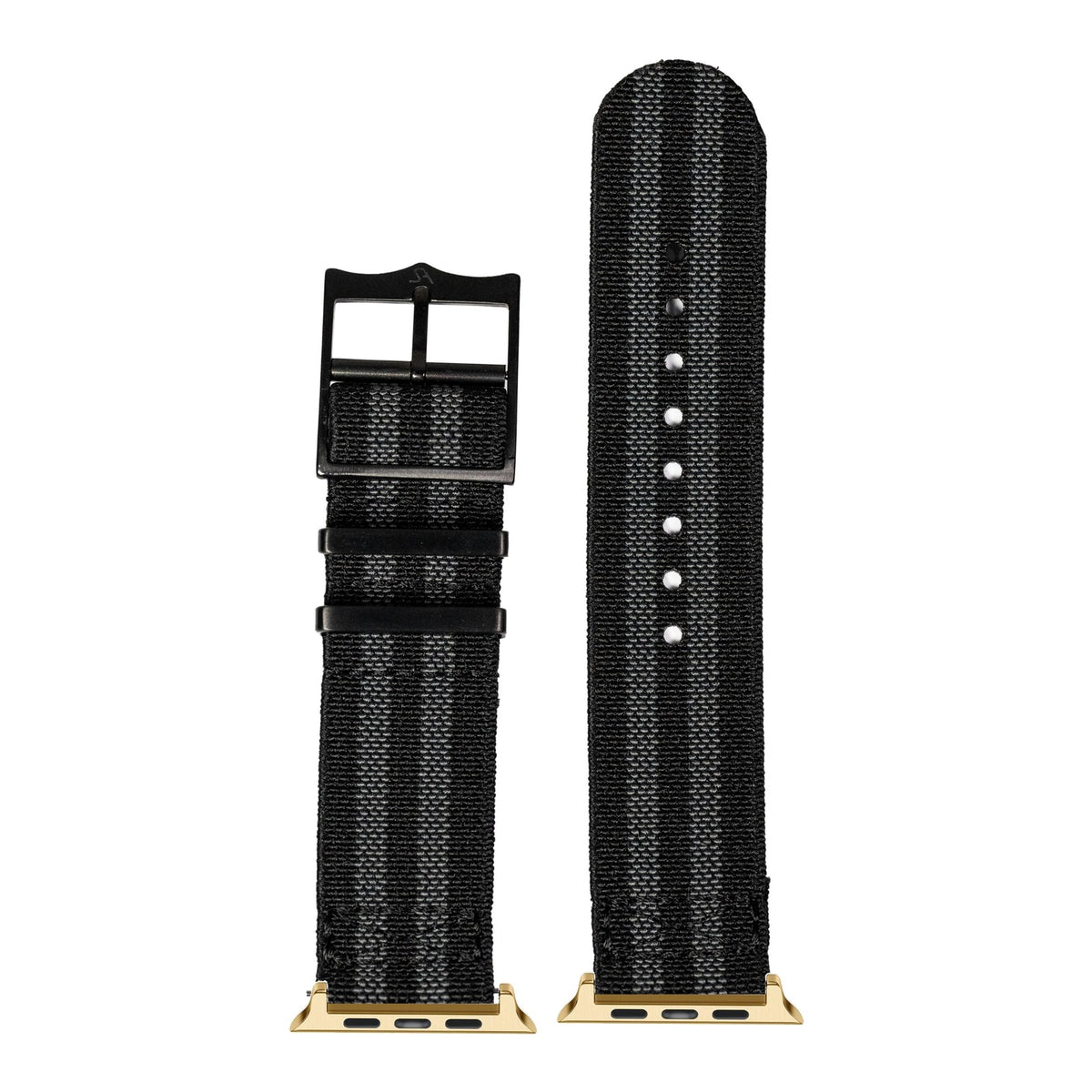[Apple Watch] ElastoFlex - Stealth Bond [Black Hardware] with Gold Apple Watch connecters