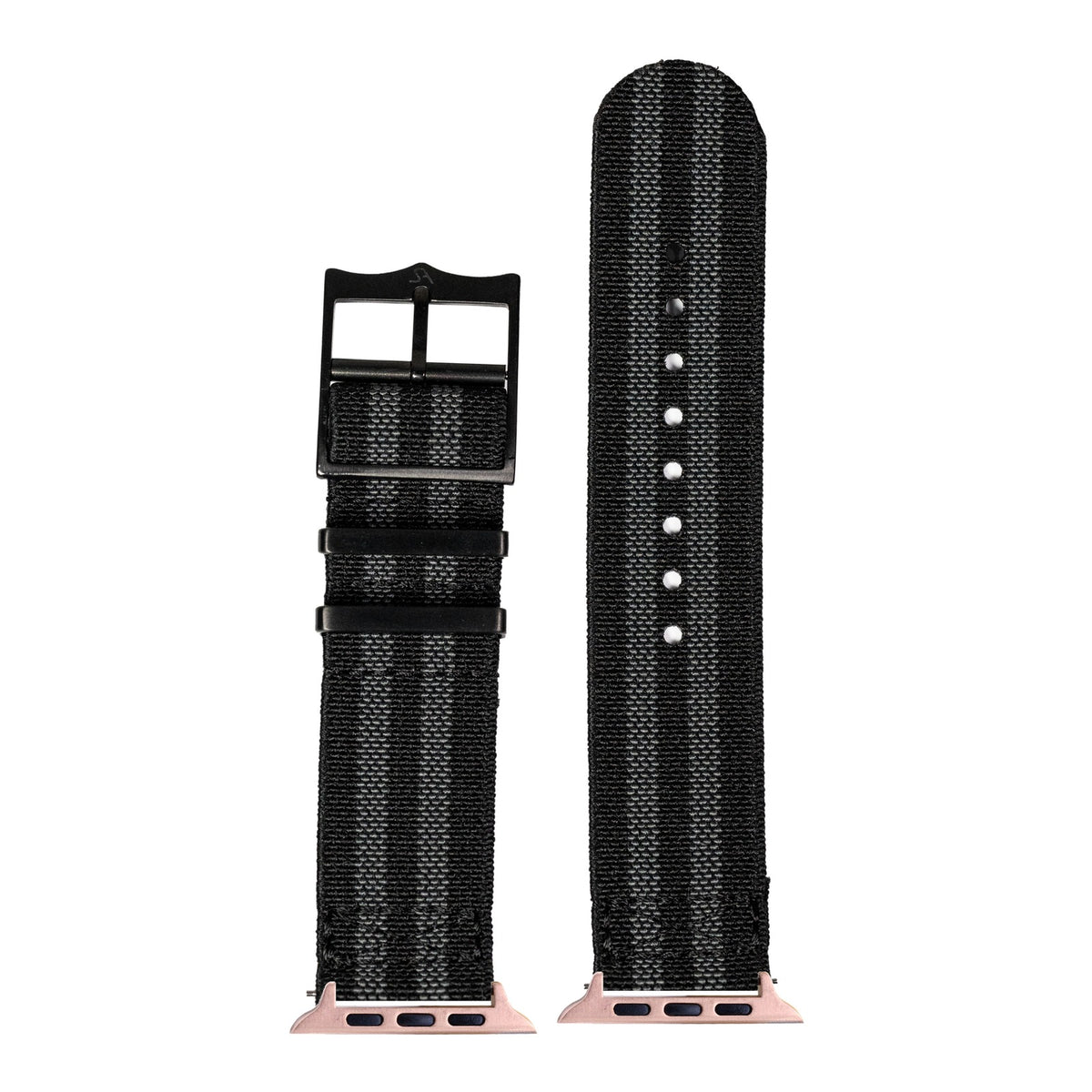 [Apple Watch] ElastoFlex - Stealth Bond [Black Hardware] with Rose Gold Apple Watch connecters