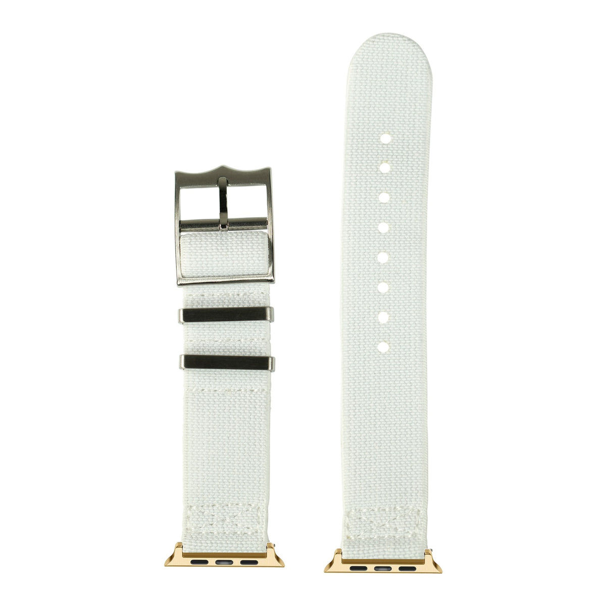 [Apple Watch] ElastoFlex - White with Gold Apple Watch connecters