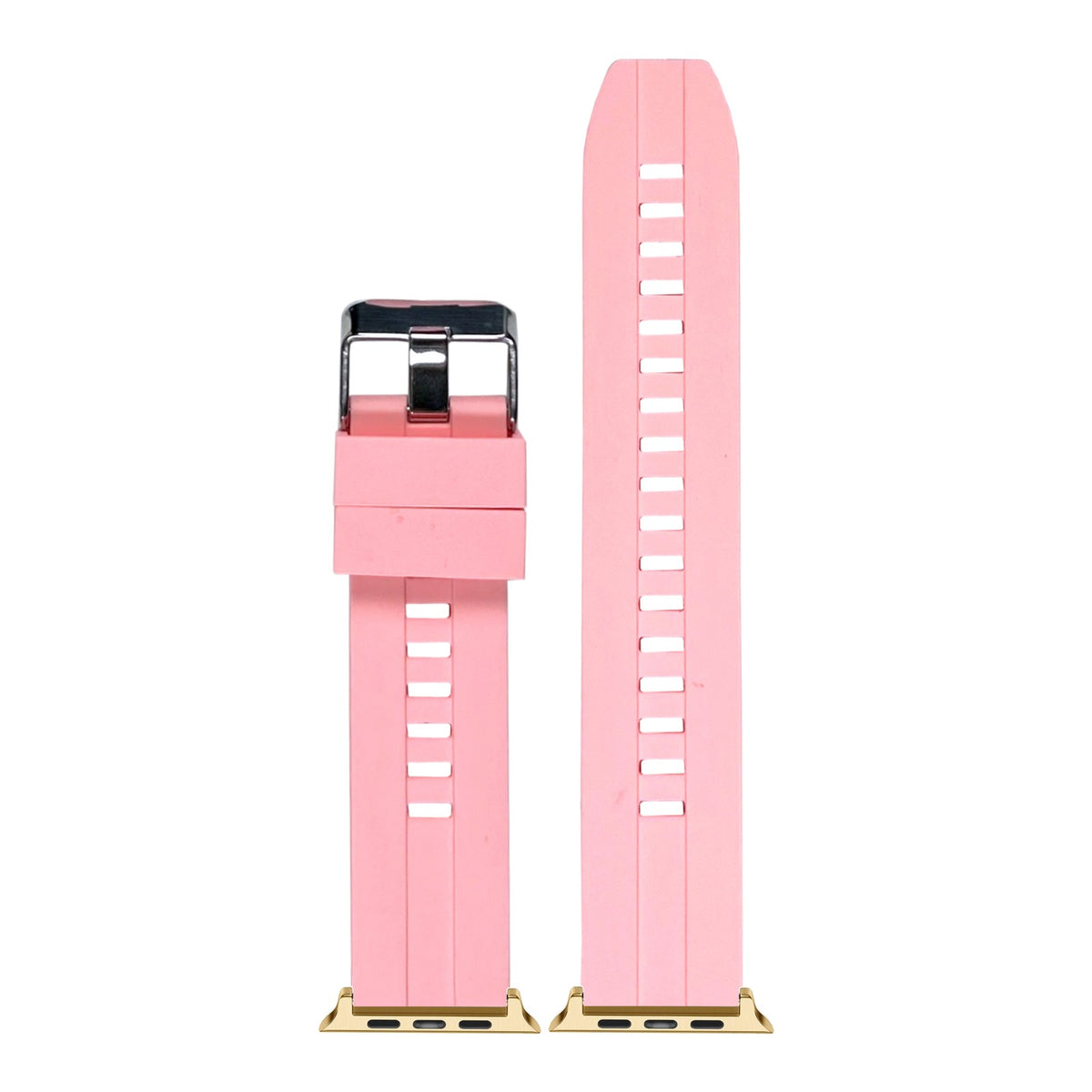 [Apple Watch] Flexi Silicone 2 - Pink with Gold Apple Watch connecters