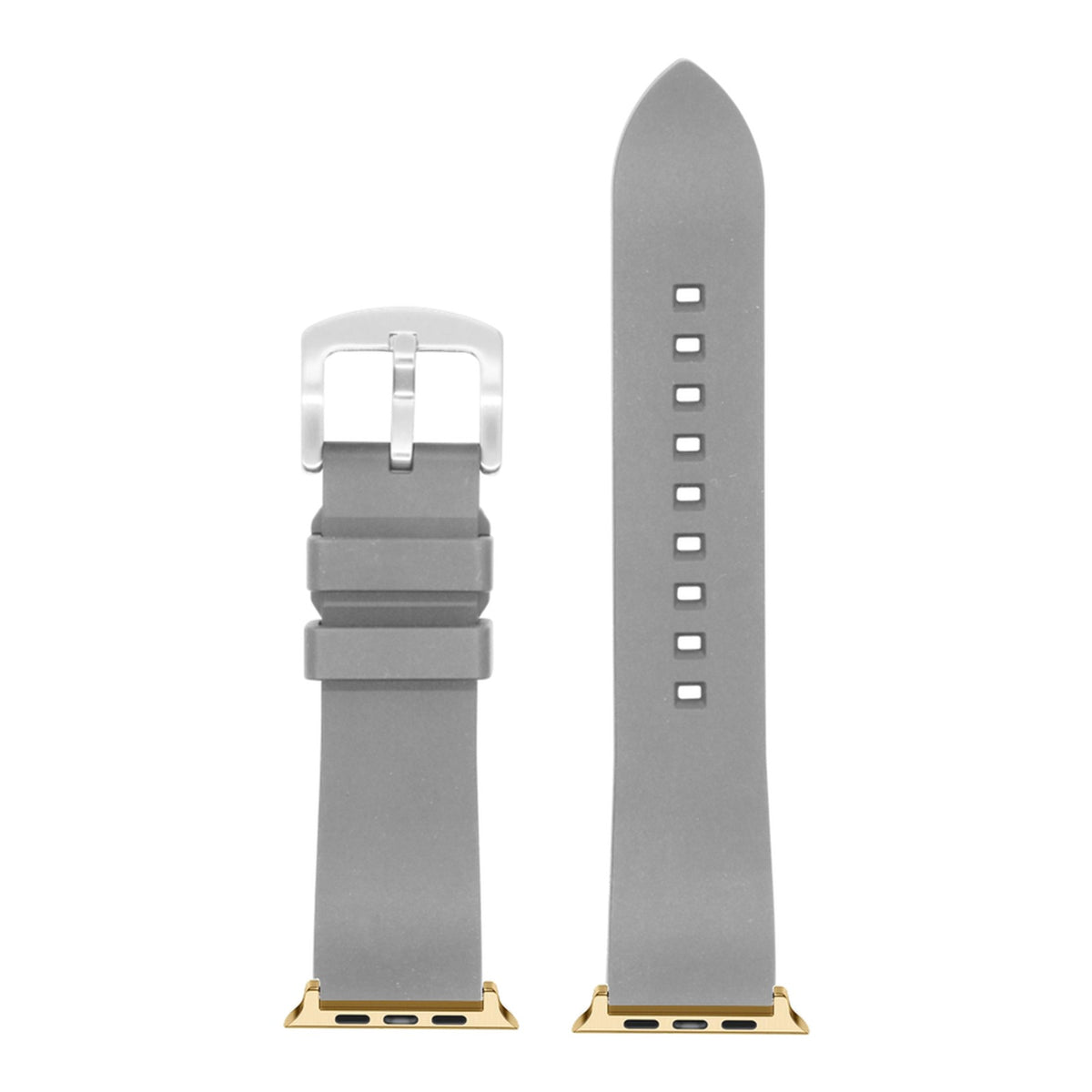 [Apple Watch] Prairie FKM Rubber - Grey with Gold Apple Watch connecters