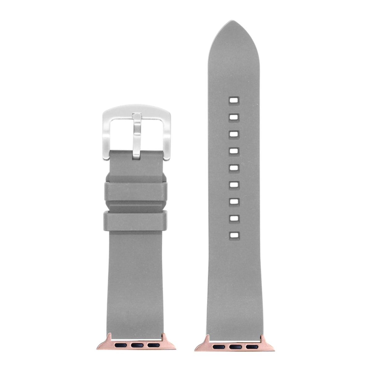 [Apple Watch] Prairie FKM Rubber - Grey with Rose Gold Apple Watch connecters
