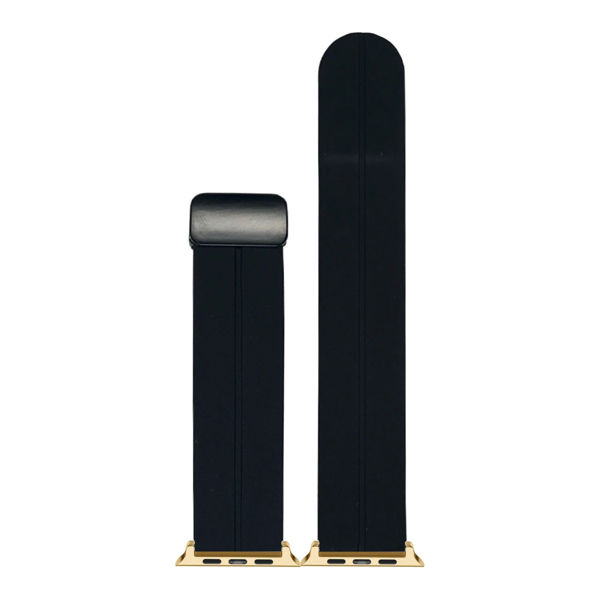 [Apple Watch] Silicone with Magnetic Clasp - Black with Gold Apple Watch connecters