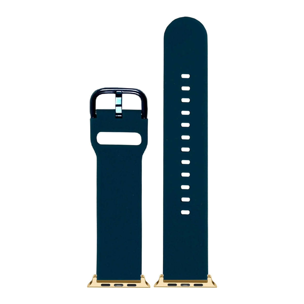 [Apple Watch] Flexi Silicone 6 - Navy Blue with Gold Apple Watch connecters