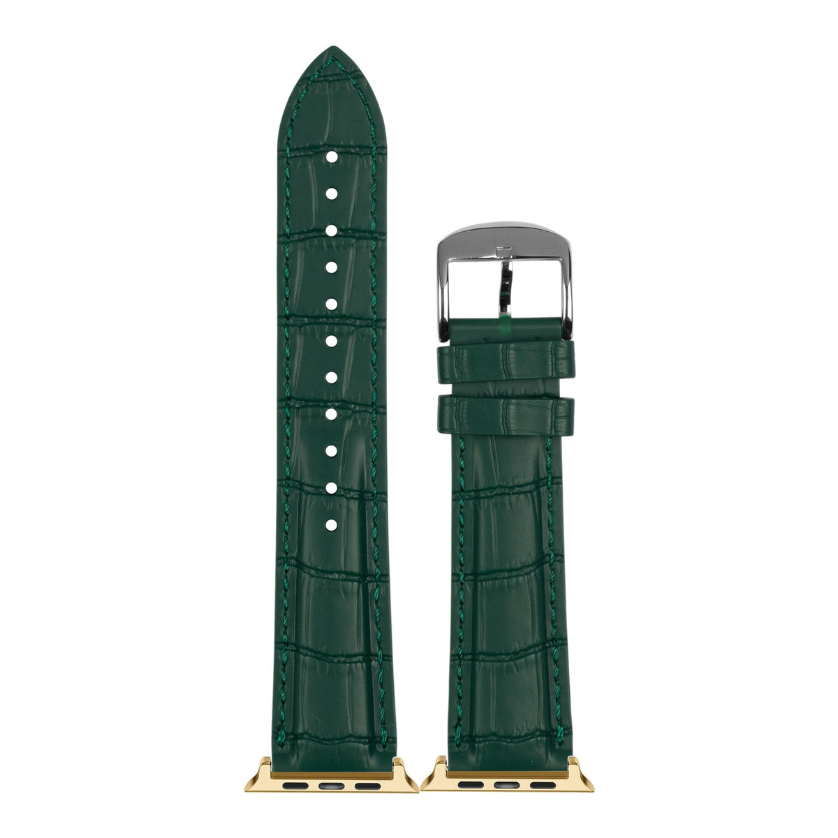 [Apple Watch] RubberGator - Green with Gold Apple Watch connecters