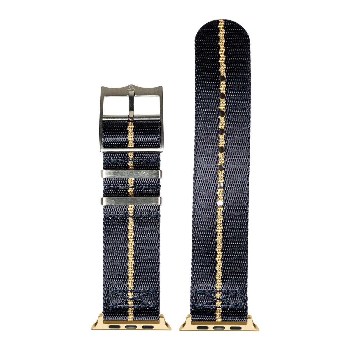 [Apple Watch] Supreme Militex - Navy Blue/Wheat with Gold Apple Watch connecters