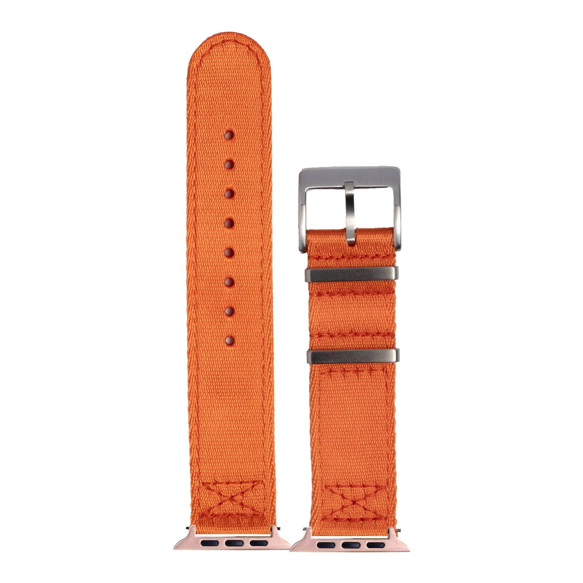 [Apple Watch] Ultra Militex - Orange with Rose Gold Apple Watch connecters