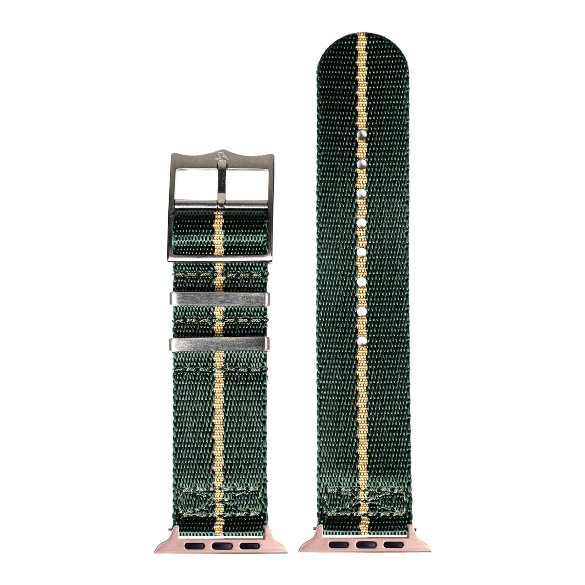 [Apple Watch] Supreme Militex - Green/Wheat - Silver with Rose Gold Apple Watch connecters