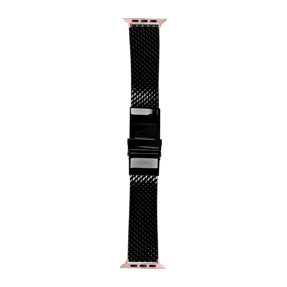[Apple Watch] Milanese strap 22mm 2785 - Black with Rose Gold Apple Watch connecters