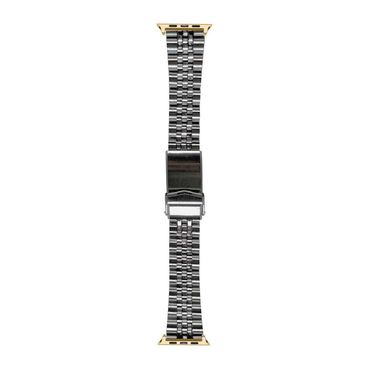 [Apple Watch] Angus-J Louis Steel Bracelet with V-Clasp 22mm with Gold Apple Watch connecters