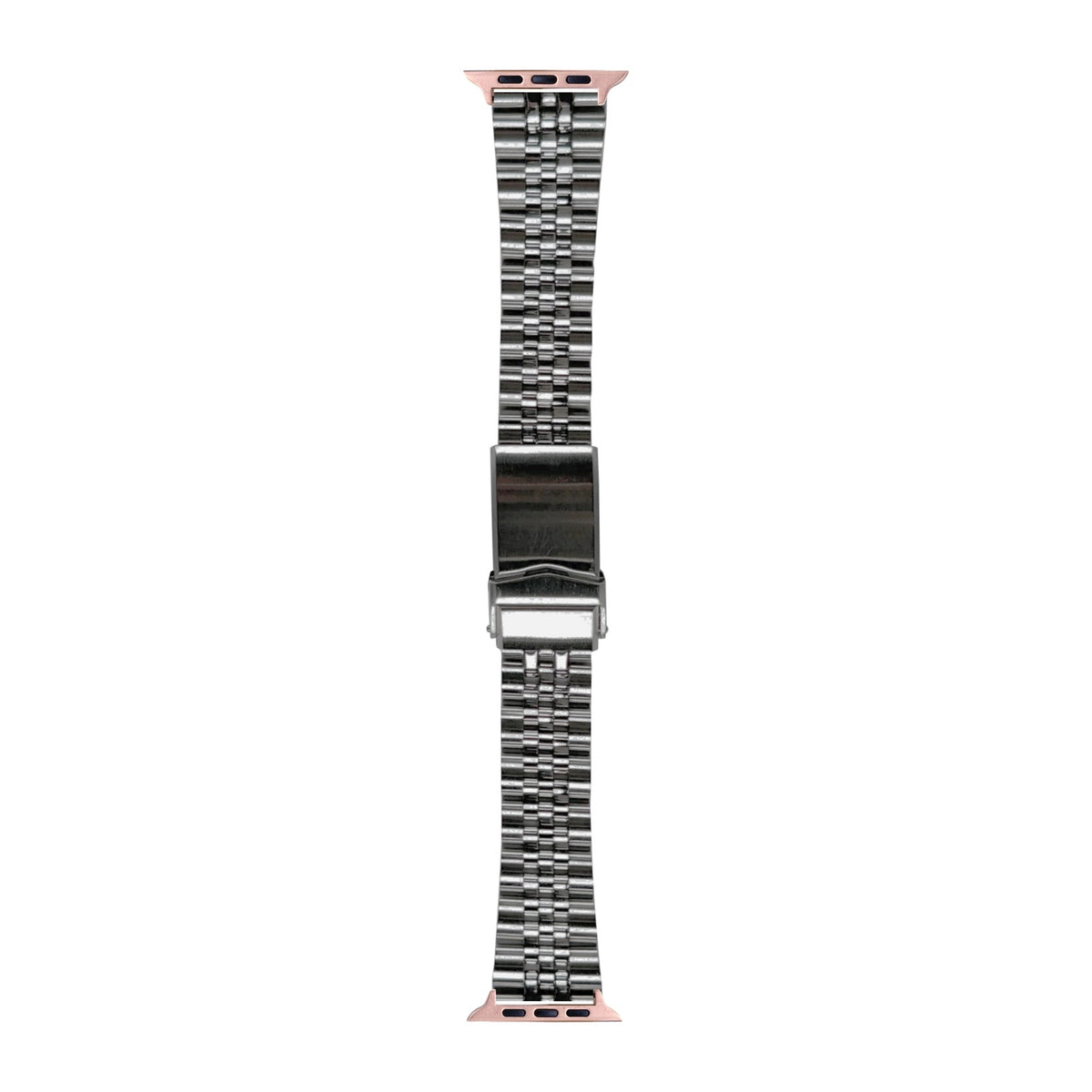 [Apple Watch] Angus-J Louis Steel Bracelet with V-Clasp 22mm with Rose Gold Apple Watch connecters
