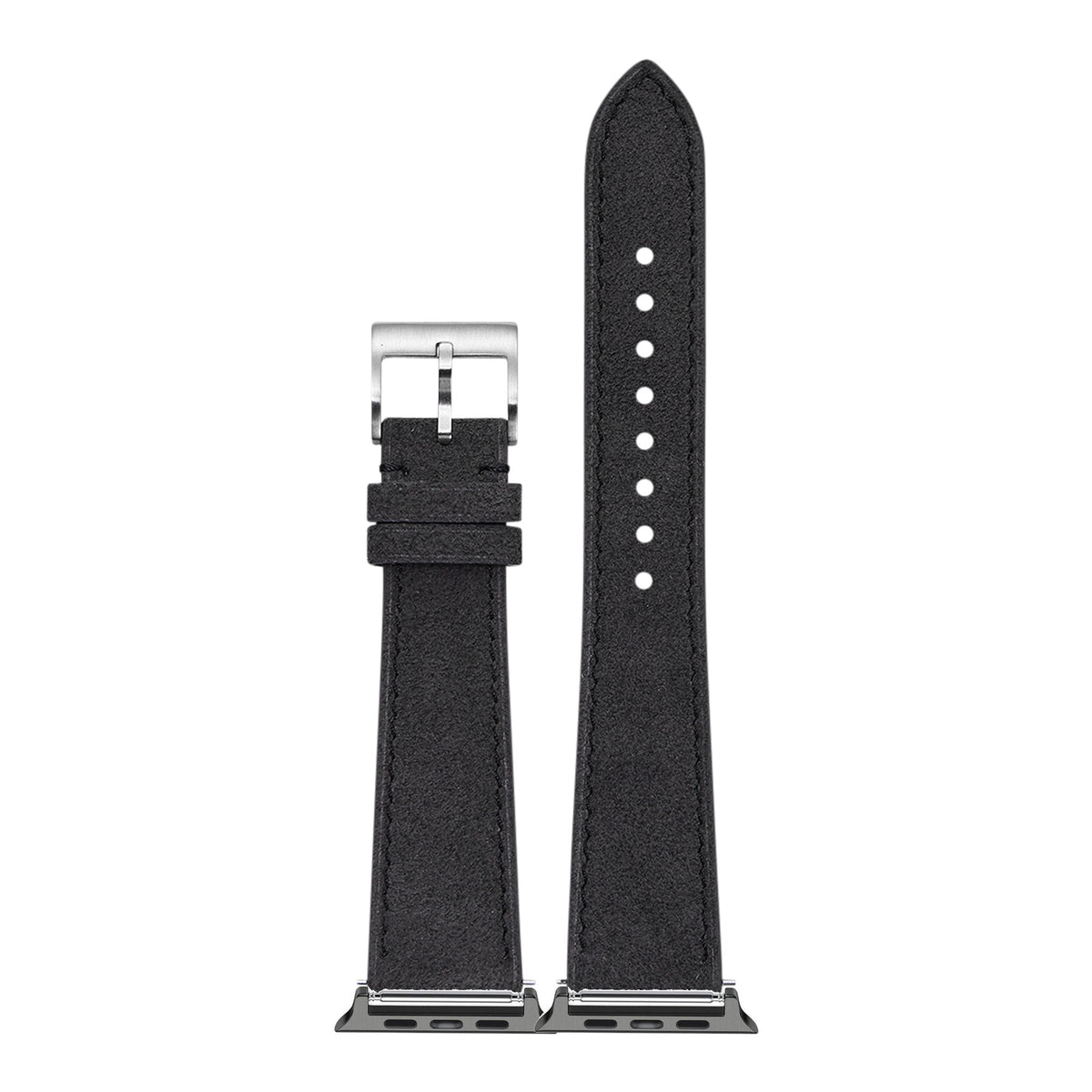 [Apple Watch] Alcantara Leather - Dark Grey with Black Apple Watch connecters