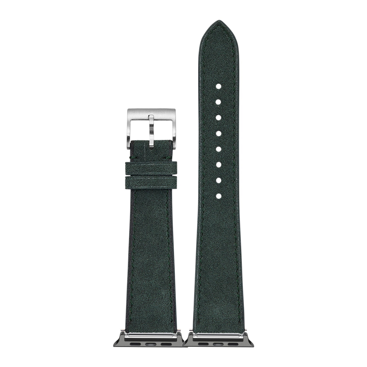 [Apple Watch] Alcantara Leather - Forest Green with Black Apple Watch connecters