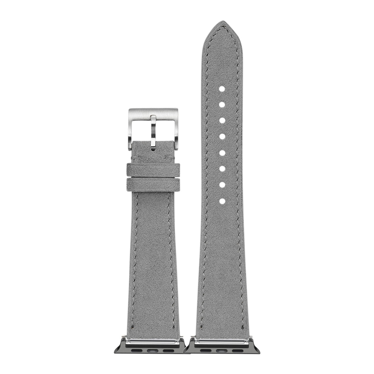 [Apple Watch] Alcantara Leather - Grey with Black Apple Watch connecters
