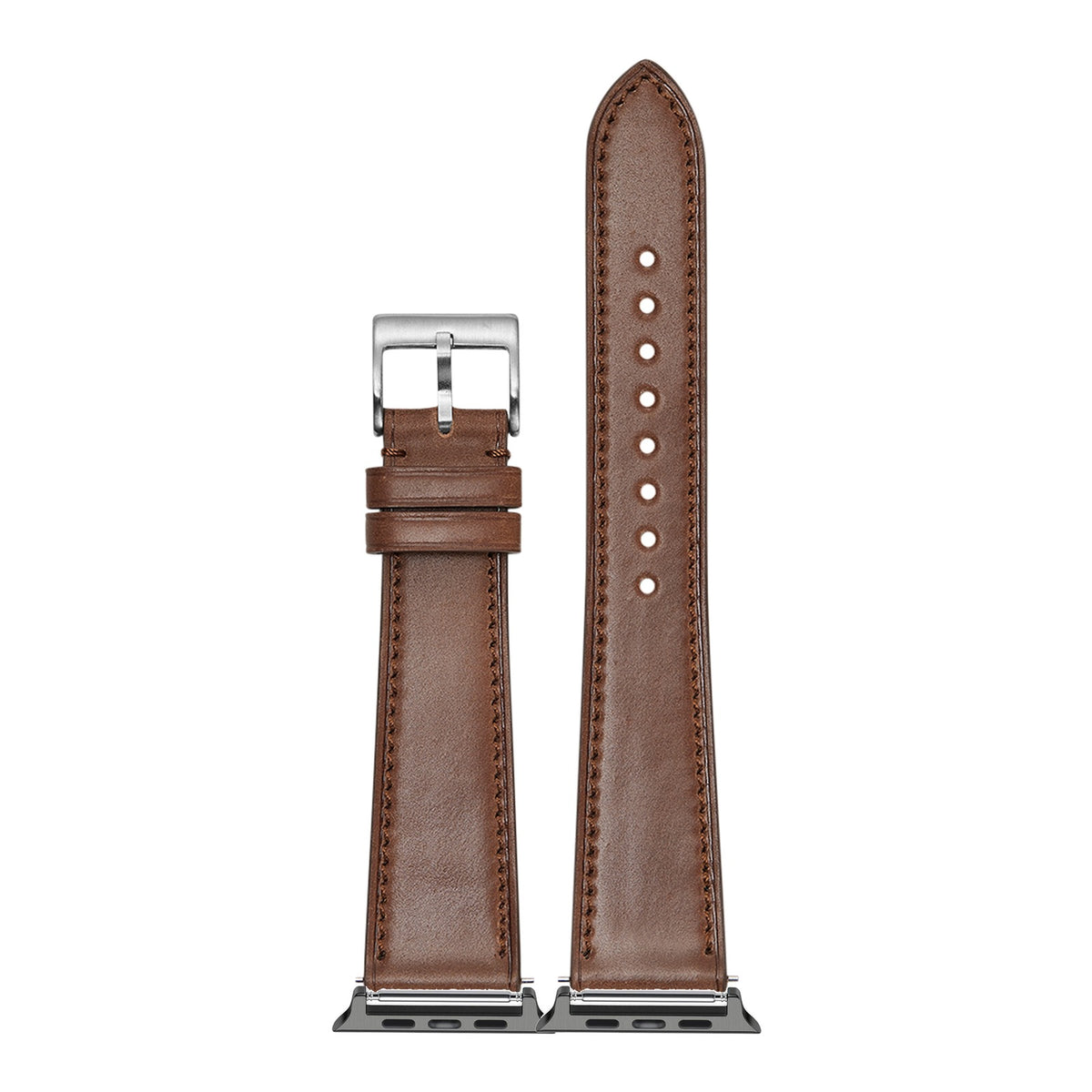[Apple Watch] Horween Shell Cordovan - Bourbon with Black Apple Watch connecters
