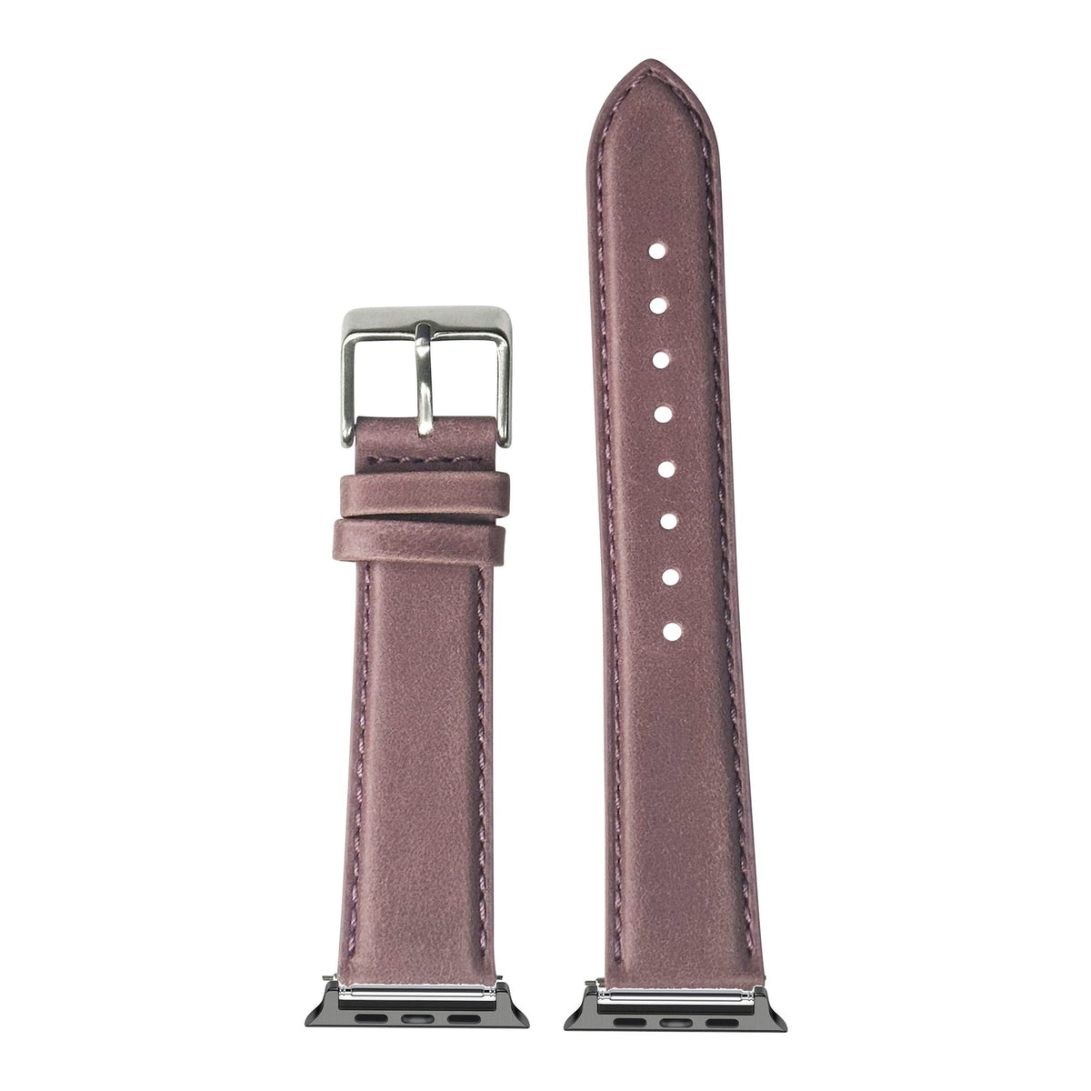 [Apple Watch] Padded Leather - Mauve with Black Apple Watch connecters