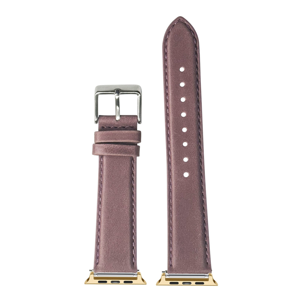 [Apple Watch] Padded Leather - Mauve with Gold Apple Watch connecters