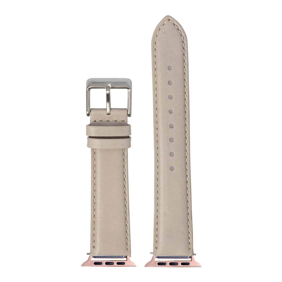 [Apple Watch] Padded Leather - Pale Pink with Rose Gold Apple Watch connecters