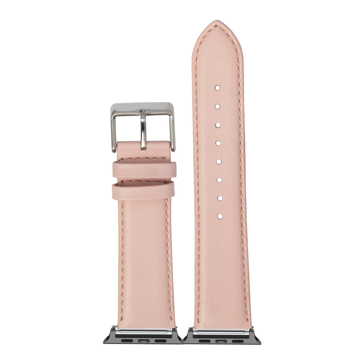 [Apple Watch] Padded Leather - Pink with Black Apple Watch connecters