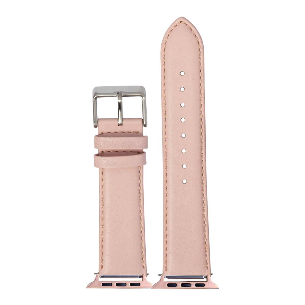 [Apple Watch] Padded Leather - Pink with Rose Gold Apple Watch connecters