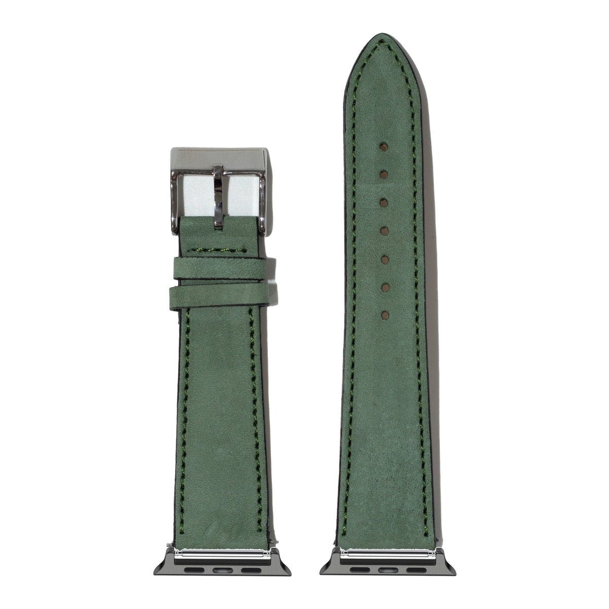 [Apple Watch] Nubuck Leather - Mint Green with Black Apple Watch connecters