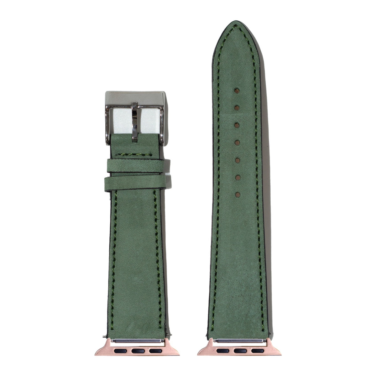 [Apple Watch] Nubuck Leather - Mint Green with Rose Gold Apple Watch connecters