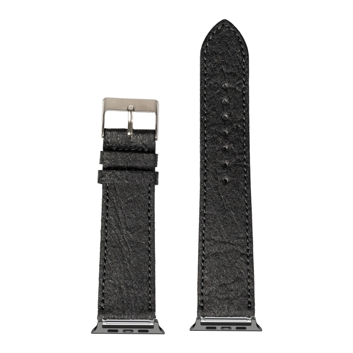 [Apple Watch] Pineapple Vegan Leather - Black with Black Apple Watch connecters