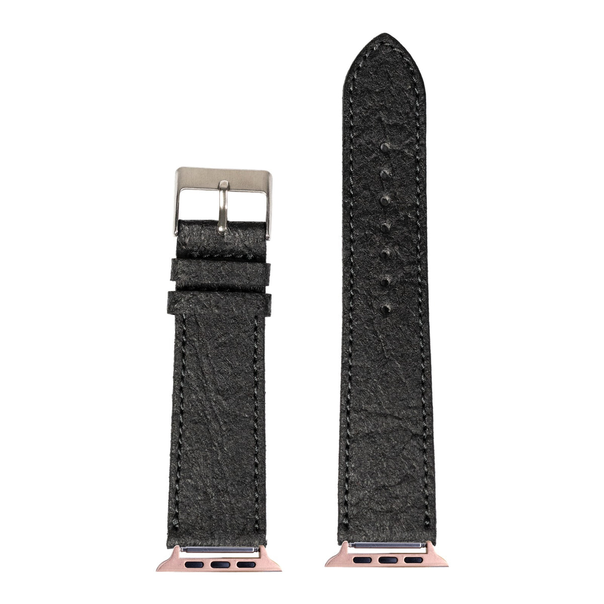[Apple Watch] Pineapple Vegan Leather - Black with Rose Gold Apple Watch connecters
