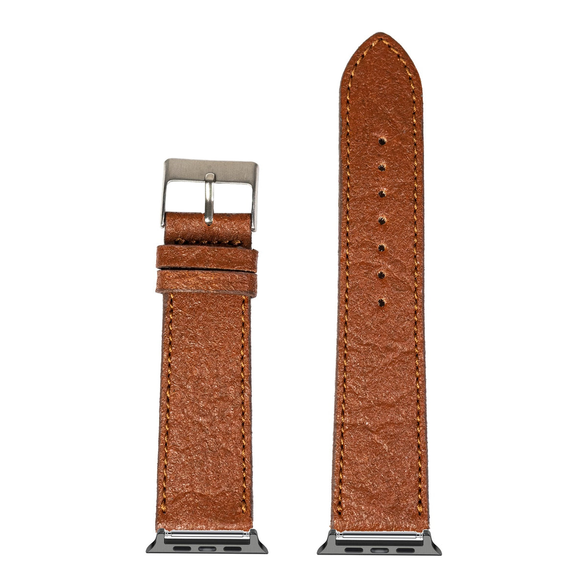 [Apple Watch] Pineapple Vegan Leather - Brown with Black Apple Watch connecters