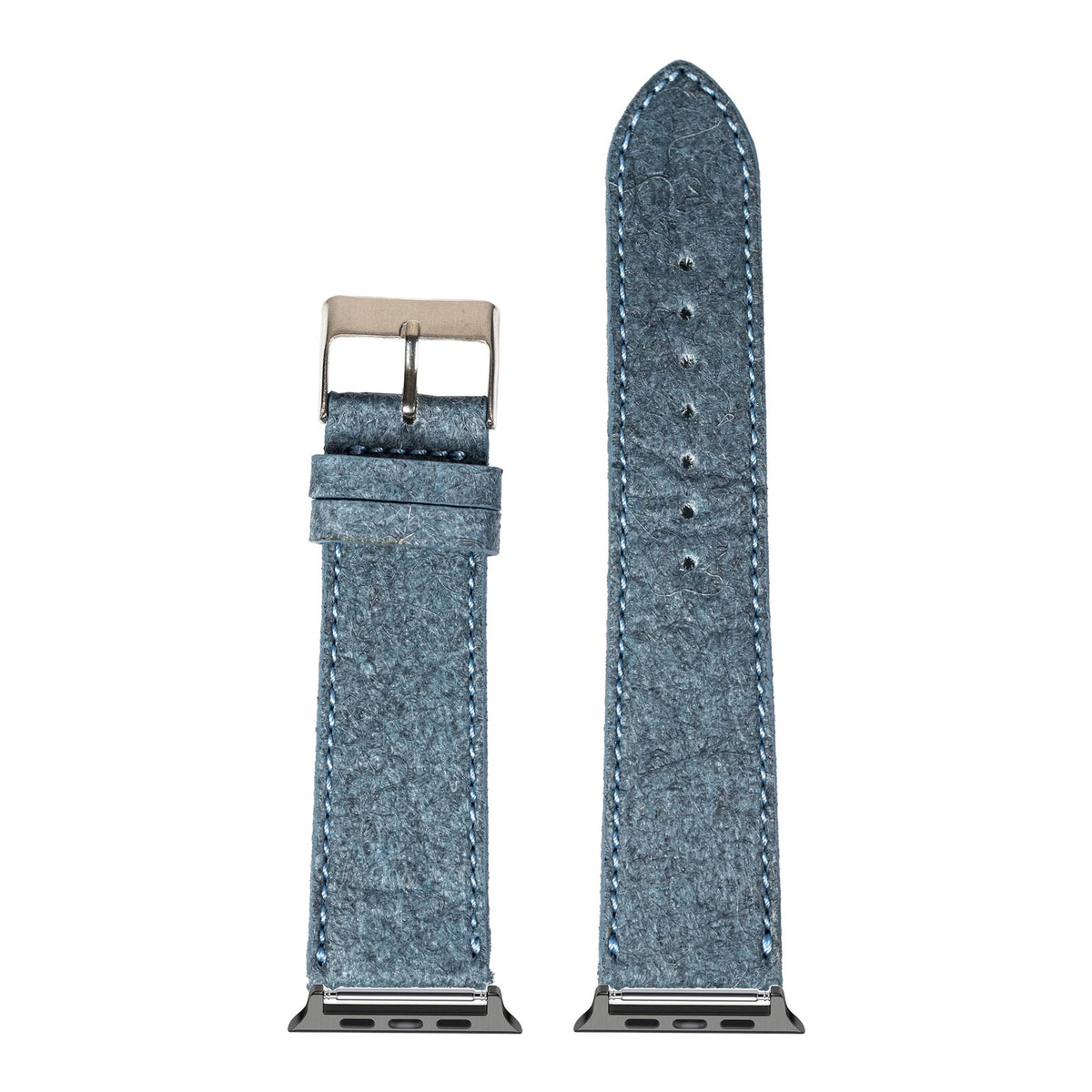 [Apple Watch] Pineapple Vegan Leather - Denim Blue with Black Apple Watch connecters