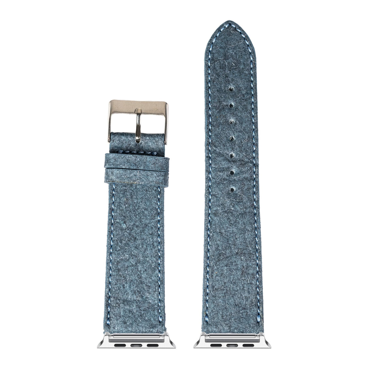 [Apple Watch] Pineapple Vegan Leather - Denim Blue with Silver Apple Watch connecters