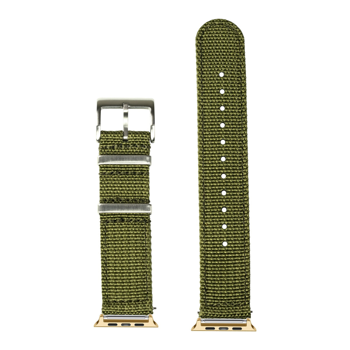 [Apple Watch] Alpha Militex - Army Green with Gold Apple Watch connecters