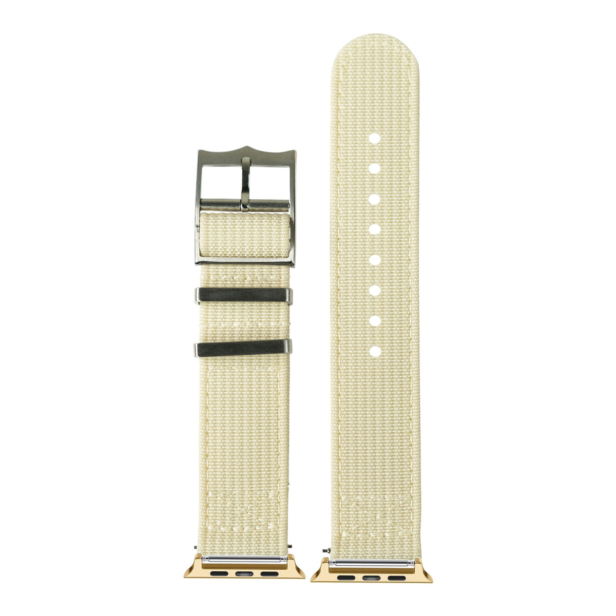 [Apple Watch] Alpha Militex - Beige with Gold Apple Watch connecters